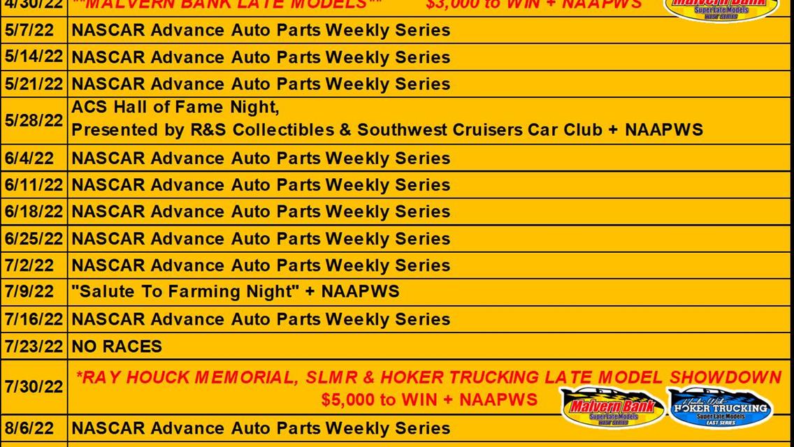 Adams County Speedway Releases 2022 Schedule