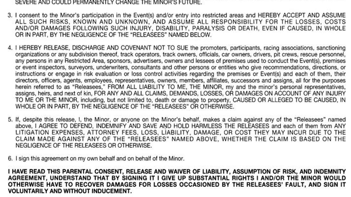 2026 Minor Release Form