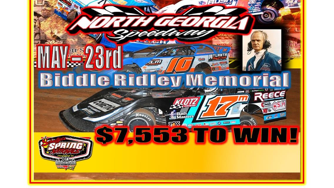 May 23rd Southern Nationals $7553 to win Biddle Ridley Memorial